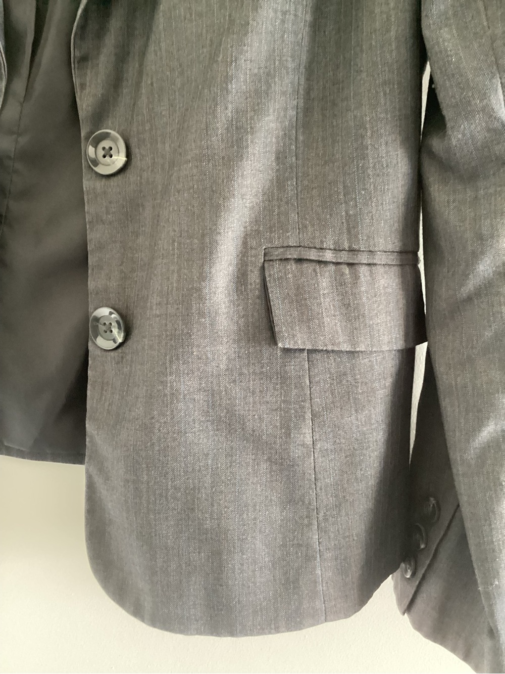 Merona Gray Women's Two-Button Notch Lapel Blazer - Picture 3 of 3